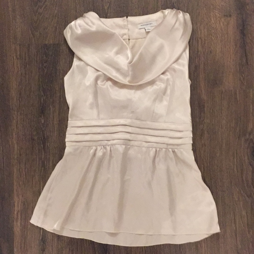 NWR Banana Republic Sleeveless Blouse Cream Sz 2